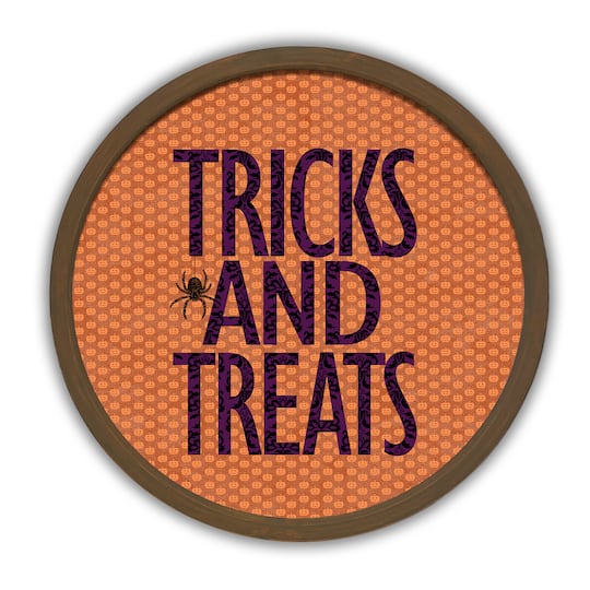 Tricks and Treats Round Framed Print
